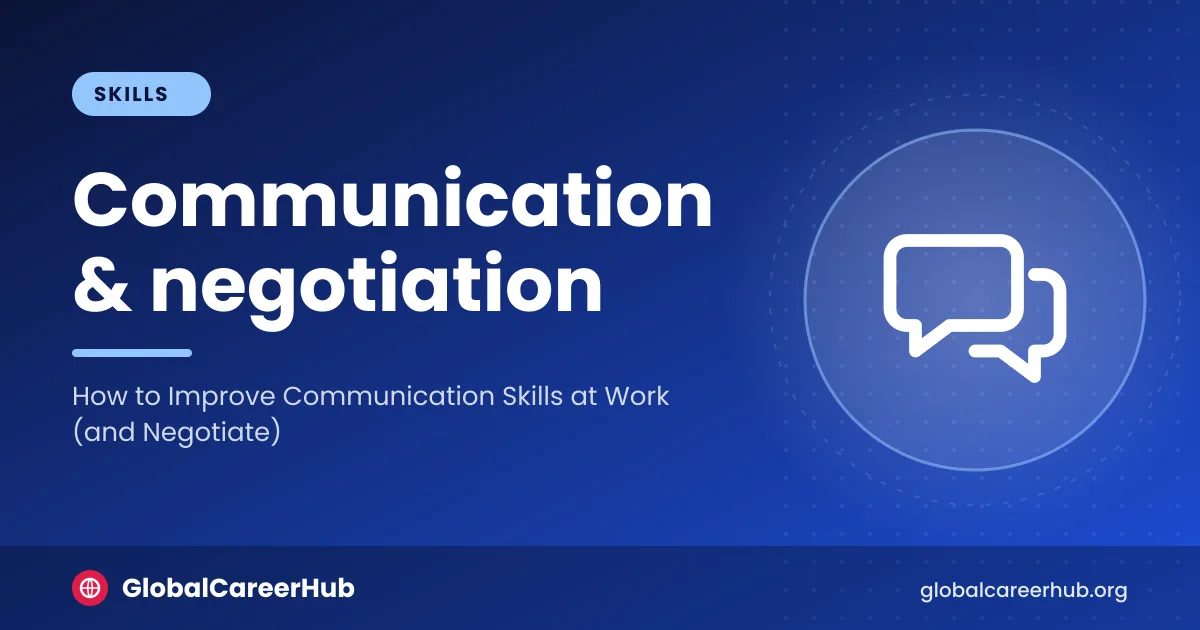 Communication skills at work: two professionals negotiating across a table