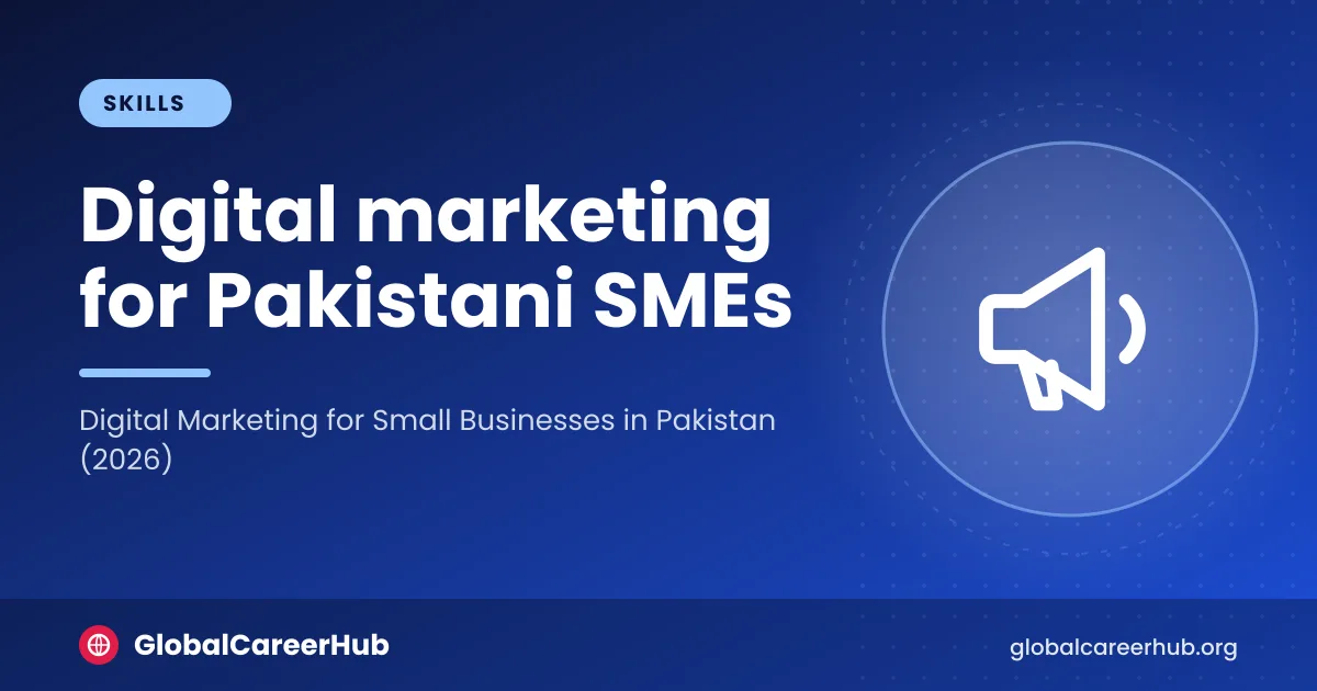 Digital marketing for small businesses in Pakistan: local SEO, WhatsApp and ads on a phone screen